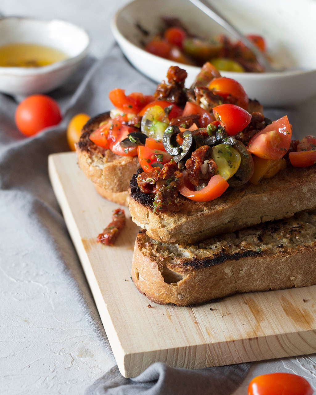 Receta italiana: bruschetta de tomates | Virutas de Limón